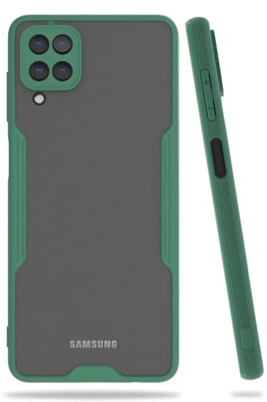 Newface Samsung Galaxy A22 Kılıf Platin Silikon - Yeşil