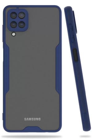 Newface Samsung Galaxy A22 Kılıf Platin Silikon - Lacivert