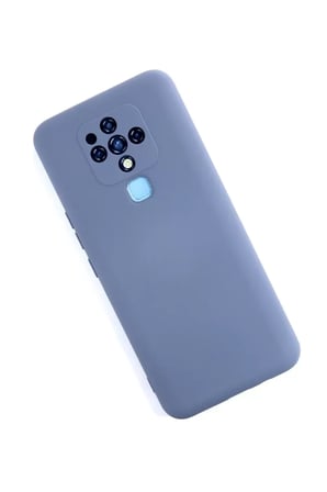 Newface Tecno Camon 16 Kılıf Nano içi Kadife Silikon - Gri