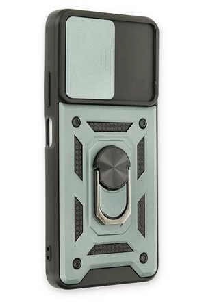 Newface Xiaomi Redmi Note 11T Kılıf Pars Lens Yüzüklü Silikon - Yeşil