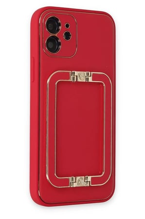 Newface Apple iPhone 12 Kılıf Coco Elit Kapak - Kırmızı
