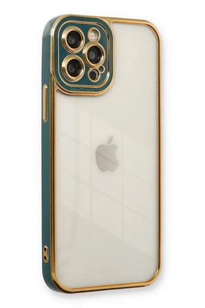 Newface Apple iPhone 12 Pro Kılıf Liva Lens Silikon - Yeşil