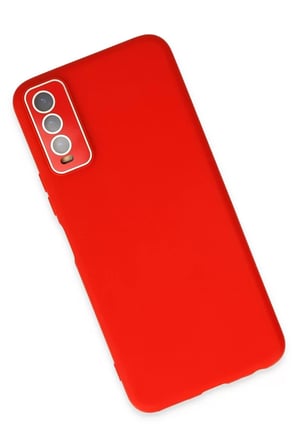 Newface Vivo Y11S Kılıf Lansman Glass Kapak - Kırmızı
