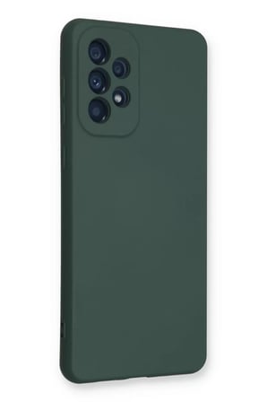 Newface Samsung Galaxy A53 5G Kılıf Nano içi Kadife Silikon - Koyu Yeşil