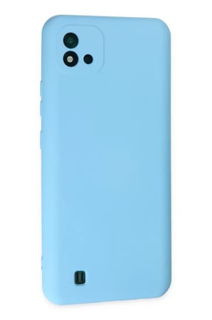 Newface Realme C11 2021 Kılıf Nano içi Kadife Silikon - Mavi