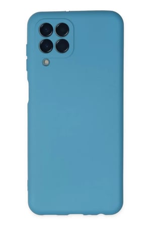 Newface Samsung Galaxy M33 Kılıf Nano içi Kadife Silikon - Mavi