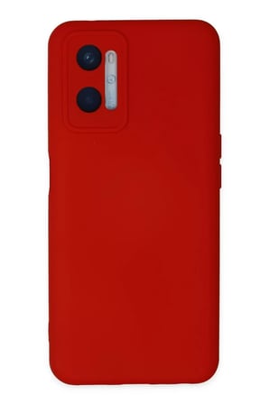 Newface Oppo A96 Kılıf Nano içi Kadife Silikon - Kırmızı