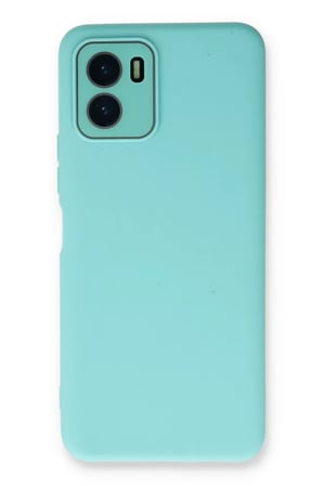 Newface Vivo Y15S Kılıf Lansman Glass Kapak - Turkuaz