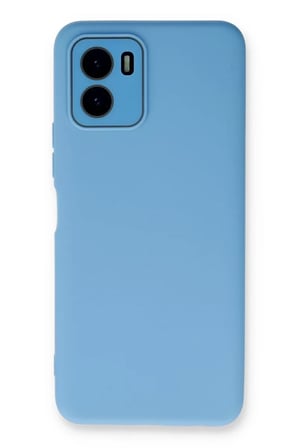 Newface Vivo Y15S Kılıf Lansman Glass Kapak - Mavi