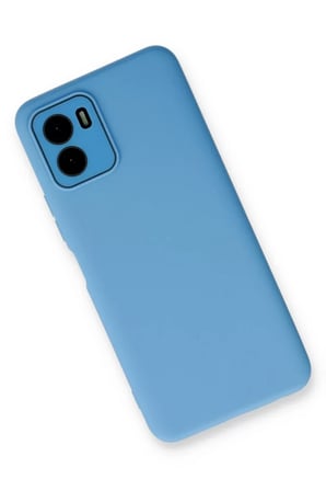 Newface Vivo Y15S Kılıf Lansman Glass Kapak - Mavi