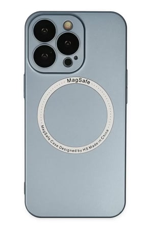 Newface Apple iPhone 13 Pro Kılıf Jack Magneticsafe Lens Silikon - Sierra Blue