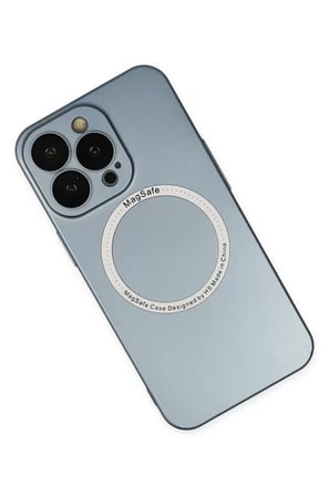 Newface Apple iPhone 13 Pro Kılıf Jack Magneticsafe Lens Silikon - Sierra Blue