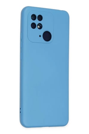 Newface Xiaomi Redmi 10C Kılıf Nano içi Kadife Silikon - Mavi