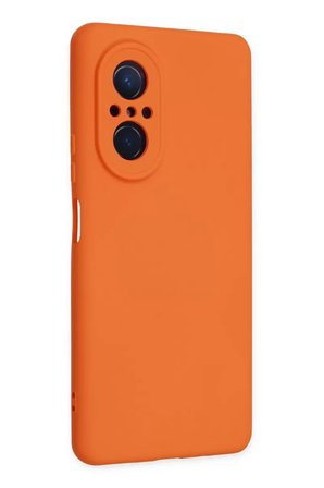 Newface Huawei Nova 9 SE Kılıf Nano içi Kadife Silikon - Turuncu