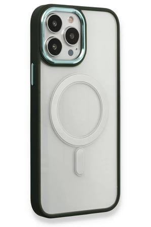Newface Apple iPhone 14 Pro Kılıf Room Magneticsafe Silikon - Köknar Yeşili
