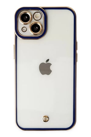 Newface Apple iPhone 14 Plus Kılıf Liva Lens Silikon - Mavi