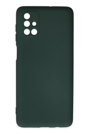 Newface Samsung Galaxy M51 Kılıf Nano içi Kadife Silikon - Koyu Yeşil