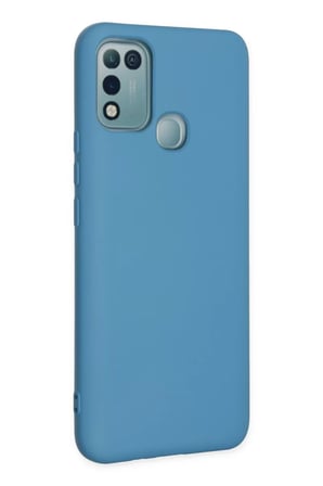 Newface İnfinix Hot 10 Play Kılıf Nano içi Kadife Silikon - Mavi