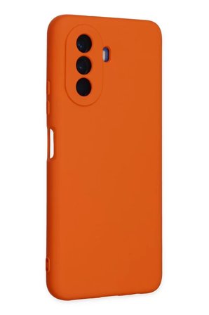 Newface Huawei Nova Y70 Kılıf Nano içi Kadife Silikon - Turuncu