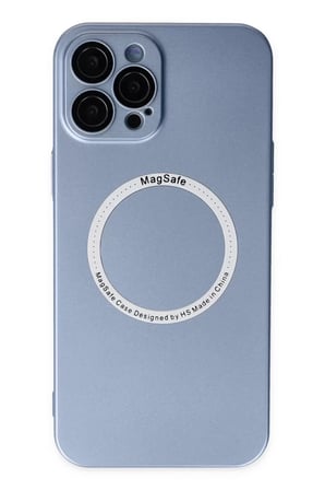Newface Apple iPhone 12 Pro Kılıf Jack Magneticsafe Lens Silikon - Sierra Blue