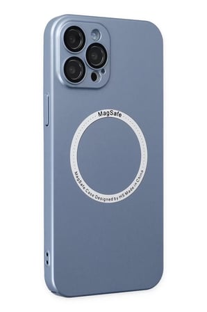 Newface Apple iPhone 12 Pro Kılıf Jack Magneticsafe Lens Silikon - Sierra Blue