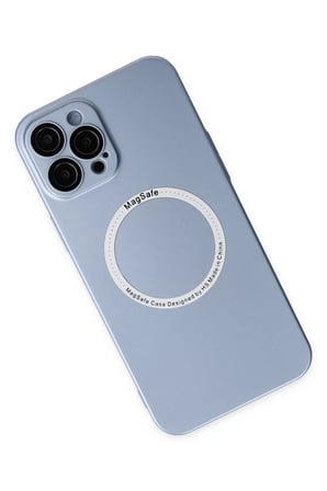 Newface Apple iPhone 12 Pro Kılıf Jack Magneticsafe Lens Silikon - Sierra Blue