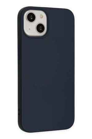 Newface Apple iPhone 14 Kılıf Nano içi Kadife Silikon - Lacivert