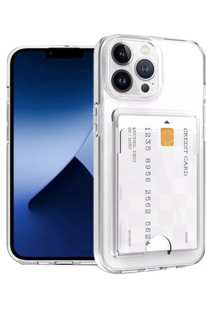 Newface Apple iPhone 14 Pro Max Kılıf Kart Şeffaf Silikon - Şeffaf