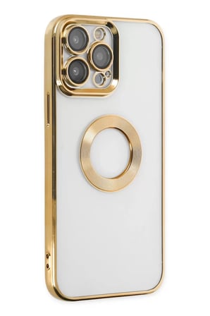 Newface Apple iPhone 14 Pro Max Kılıf Slot Silikon - Gold