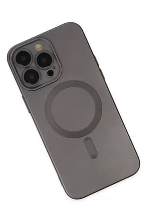 Newface Apple iPhone 13 Pro Kılıf Moshi Lens Magneticsafe Silikon - Füme