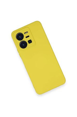 Newface Vivo Y35 Kılıf Nano içi Kadife Silikon - Sarı