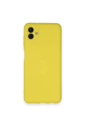 Newface Samsung Galaxy A04 Kılıf Nano içi Kadife Silikon - Sarı