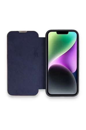 Newface Apple iPhone 13 Pro Kılıf Dolpin Kapaklı - Lacivert