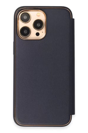 Newface Apple iPhone 13 Pro Kılıf Dolpin Kapaklı - Lacivert