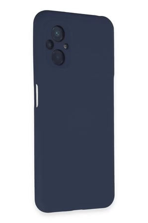 Newface Xiaomi Poco M5 Kılıf Nano içi Kadife Silikon - Lacivert