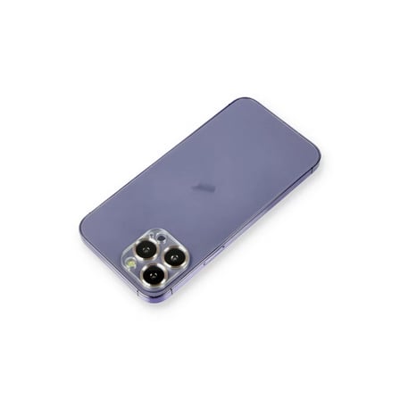 Newface Apple iPhone 12 Pro Max Metal Kamera Lens Koruma Cam - Gold