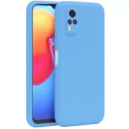 Newface Vivo Y53S Kılıf Nano içi Kadife Silikon - Mavi