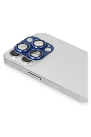 Newface Apple iPhone 13 Pro Max Pers Alüminyum Kamera Lens - Lacivert