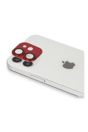 Newface Apple iPhone 11 Pers Alüminyum Kamera Lens - Kırmızı