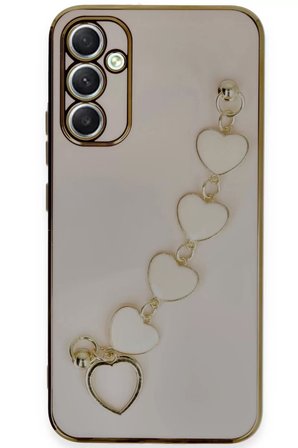 Newface Samsung Galaxy A34 5G Kılıf Esila Silikon - Pudra