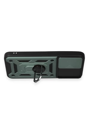 Newface Samsung Galaxy A34 5G Kılıf Pars Lens Yüzüklü Silikon - Yeşil