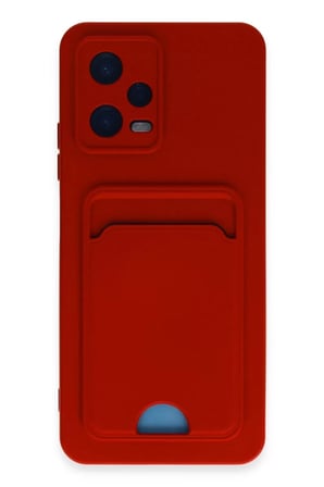 Newface Xiaomi Poco X5 5G Kılıf Kelvin Kartvizitli Silikon - Kırmızı