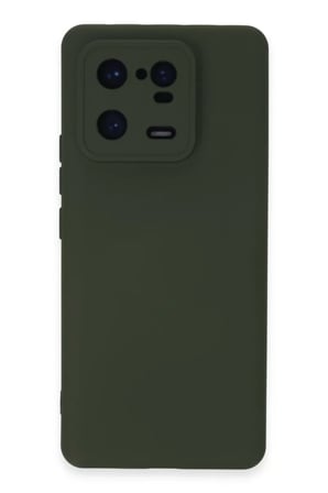 Newface Xiaomi Mi 13 Pro Kılıf Nano içi Kadife Silikon - Koyu Yeşil