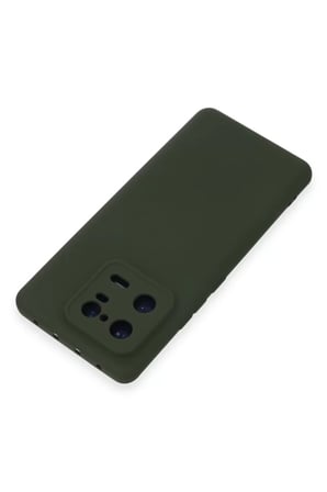 Newface Xiaomi Mi 13 Pro Kılıf Nano içi Kadife Silikon - Koyu Yeşil