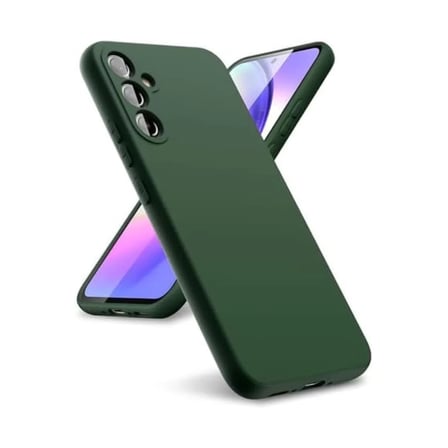 Newface Samsung Galaxy A24 4G Kılıf First Silikon - Koyu Yeşil