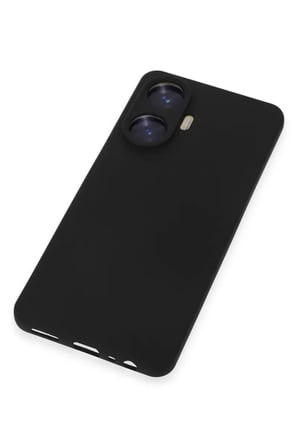 Newface Realme C55 Kılıf Nano içi Kadife Silikon - Siyah