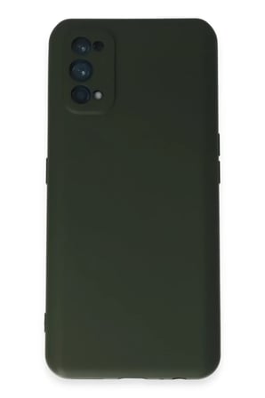 Newface Realme 7 Pro Kılıf Nano içi Kadife Silikon - Koyu Yeşil