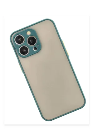 Newface Apple iPhone 15 Pro Max Kılıf Montreal Silikon Kapak - Yeşil
