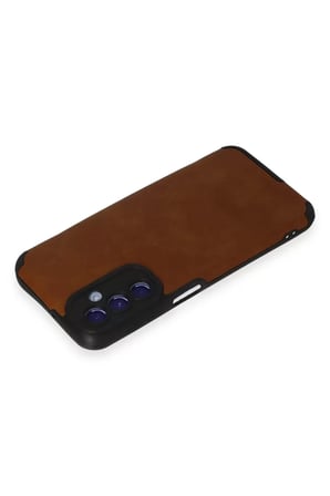 Newface Samsung Galaxy M34 5G Kılıf Loop Deri Silikon - Kahverengi