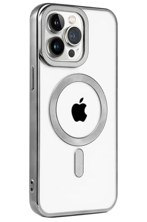 Newface Apple iPhone 15 Pro Kılıf Kronos Magsafe Kapak - Titanyum Gri